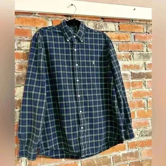 Ralph Lauren Gingham Poplin Button Down Size XL TG - Picture 2 of 9